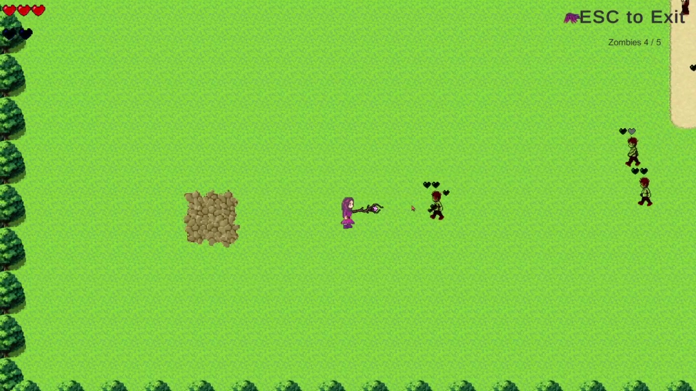 Willow facing undead enemies with health and enemy counters visible