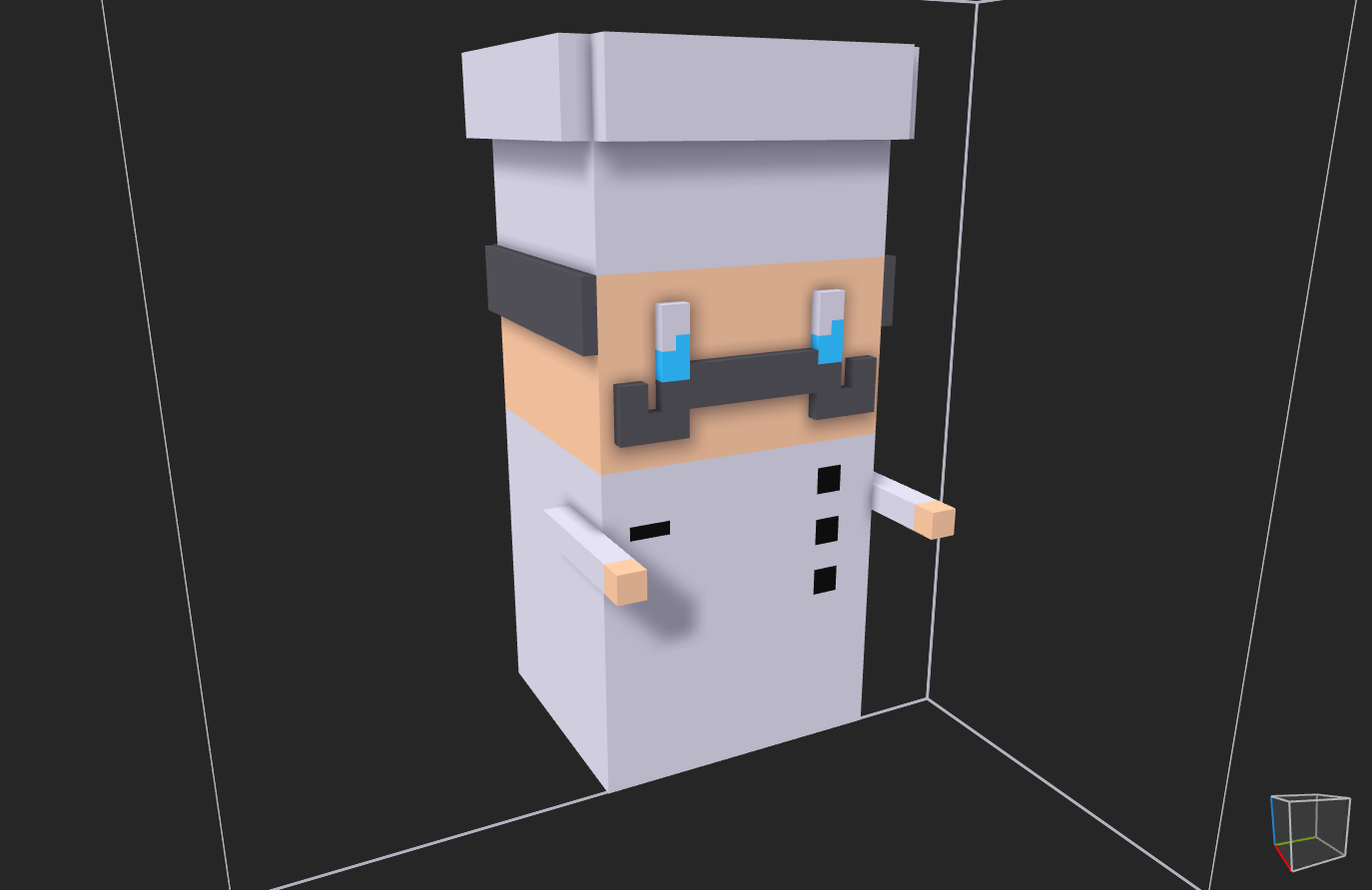 Chef with a tearful expression voxel asset for Needs Salt