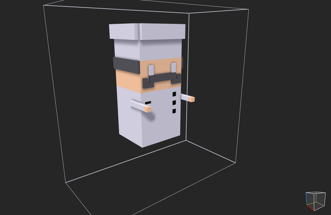 Chef character voxel asset for Needs Salt