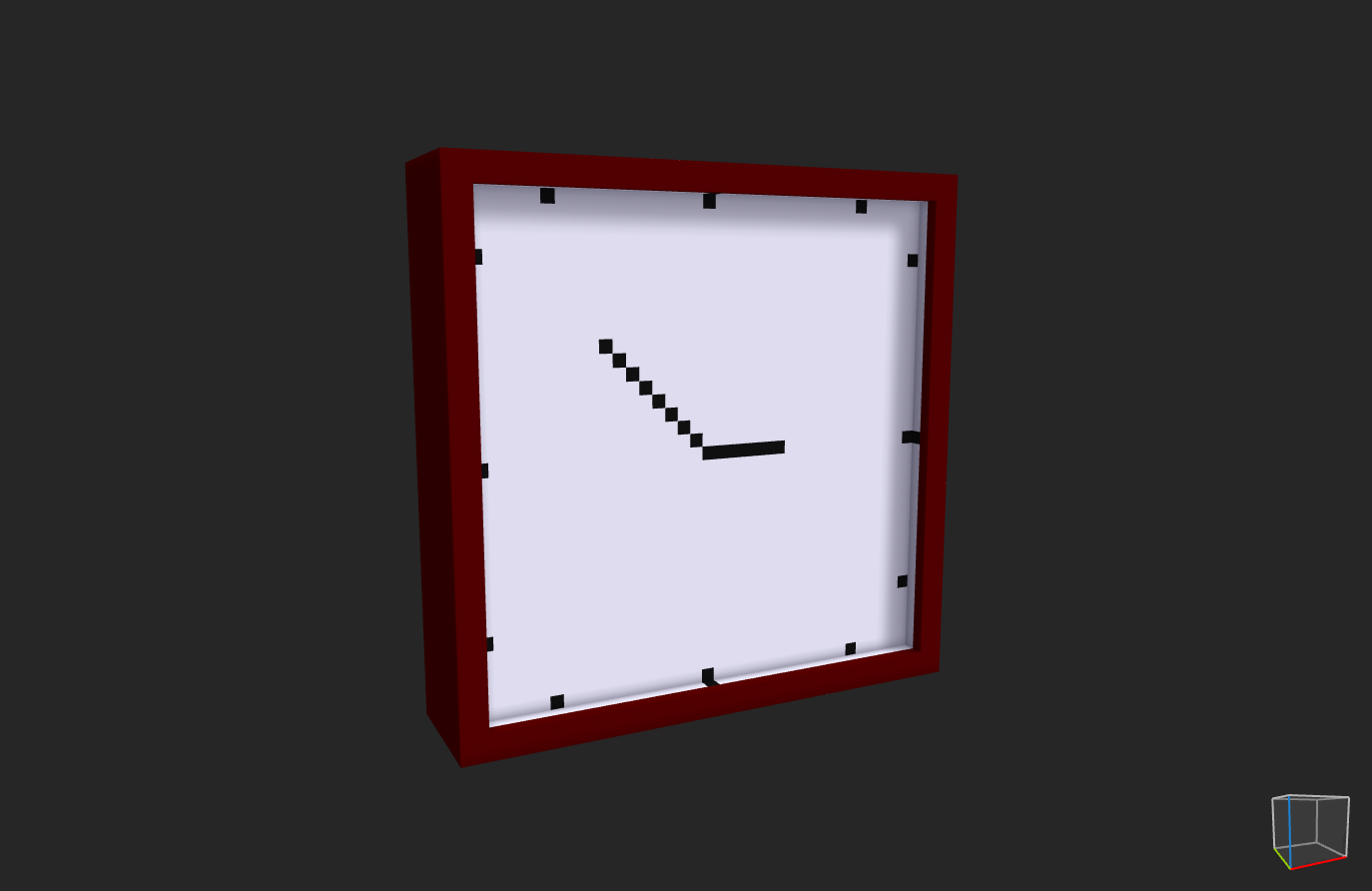 Wall clock voxel asset for Needs Salt