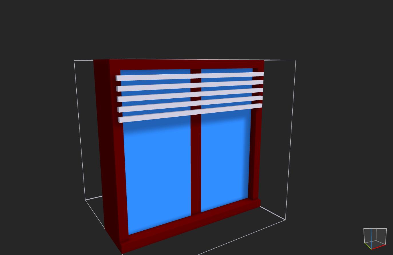 Window and blinds voxel asset for Needs Salt